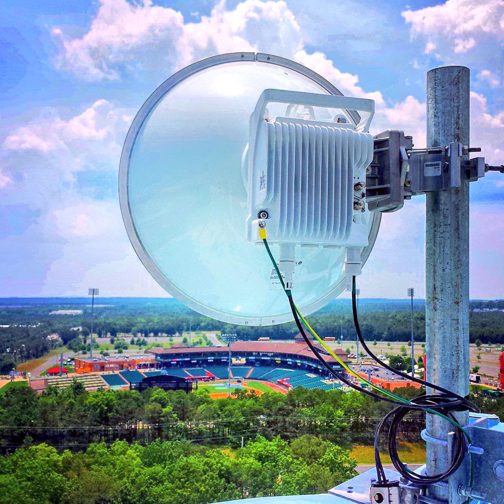 Wireless antenna on building