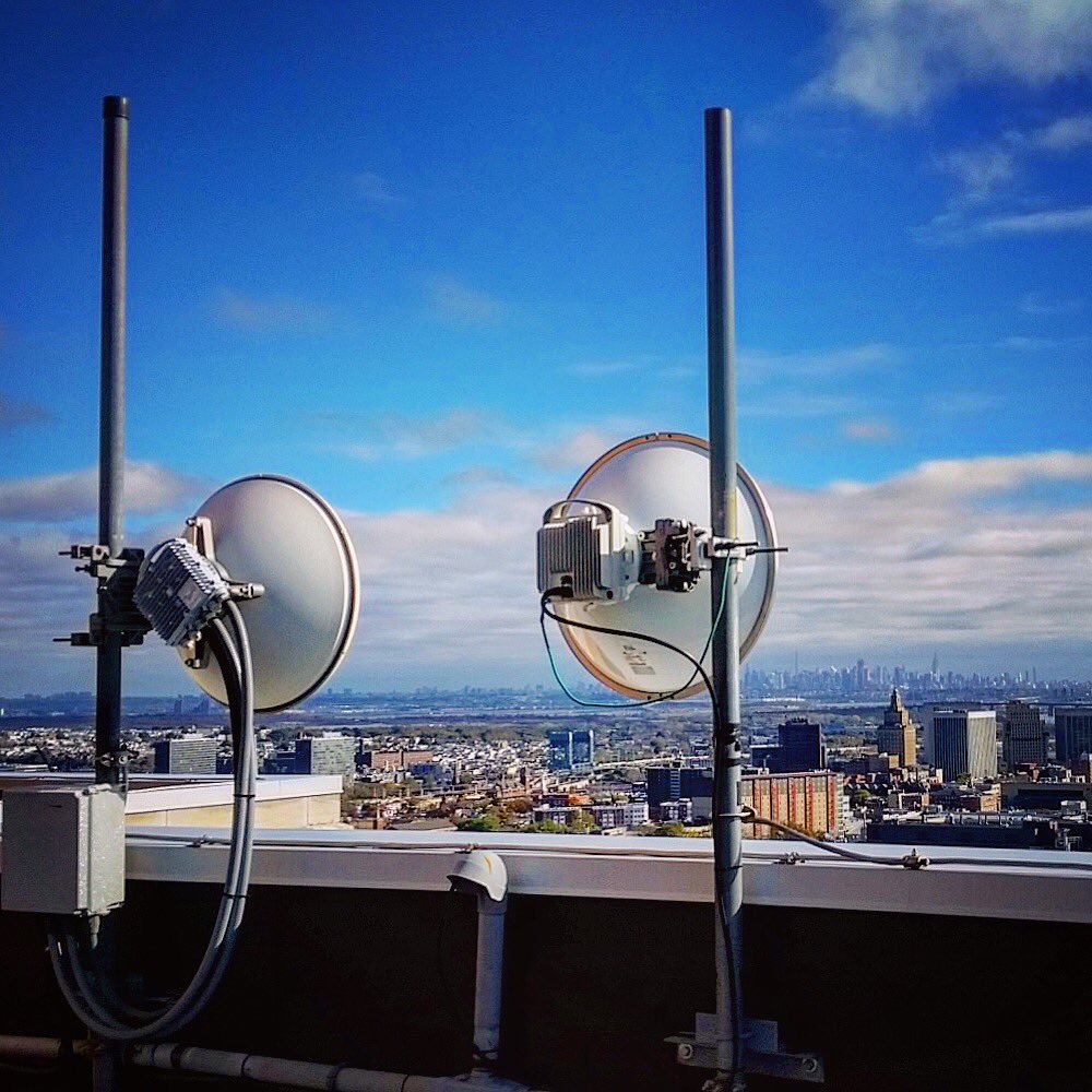 Wireless antennas on building