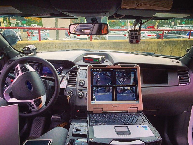 surveillance in police vehicle