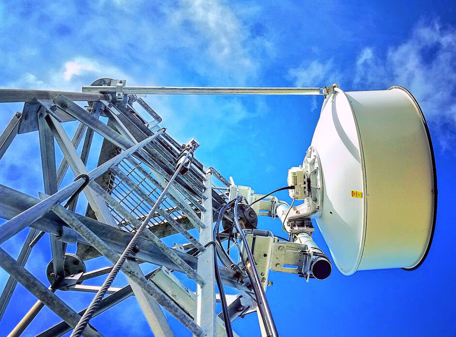 Wireless antenna on tower