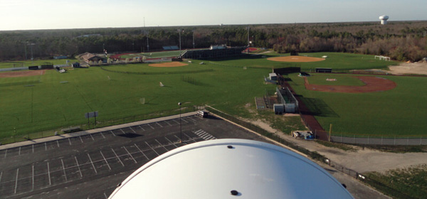 Wireless antenna over fields