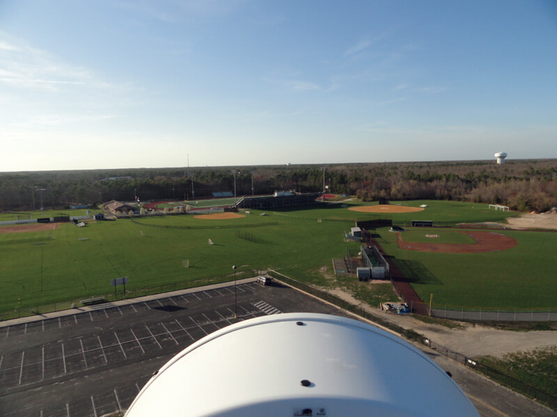 Wireless antenna over fields